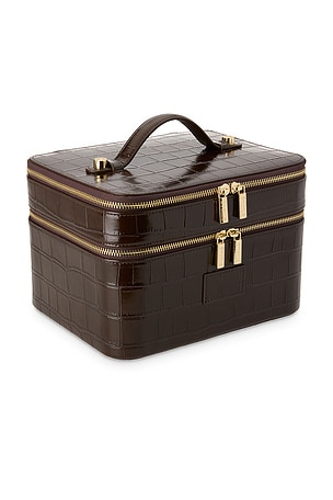 ETOILE COLLECTIVE x REVOLVE Duo Vanity Case in Espresso Croc