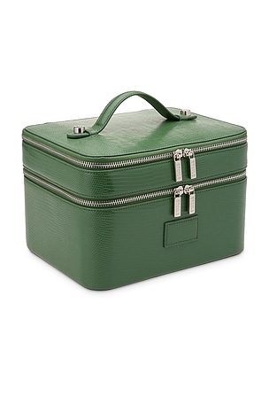 ETOILE COLLECTIVE Duo Vanity Case in Moss Lizard Print
