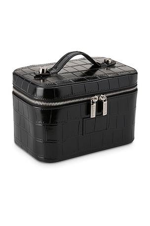ETOILE COLLECTIVE Mini Vanity Case in Noir Croc