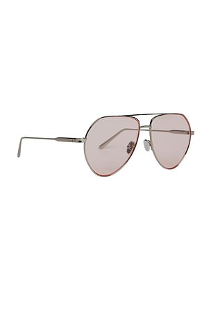 Elisa Johnson Sammy Sunglasses in Metallic Silver