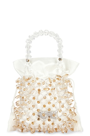 Emm Kuo Beaded Pouch in White
