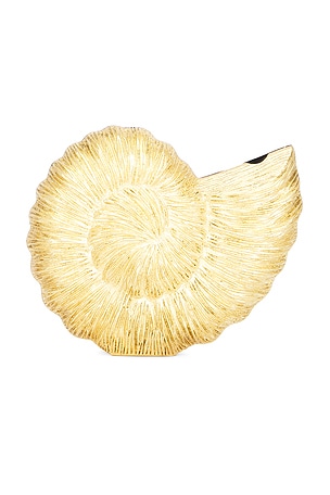 Emm Kuo Kahala Circular Sea Shell in Metallic Silver