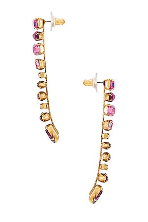 Elizabeth Cole Starla Earrings in Metallic Gold