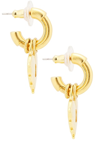 Elizabeth Cole Mina Earrings in Metallic Gold