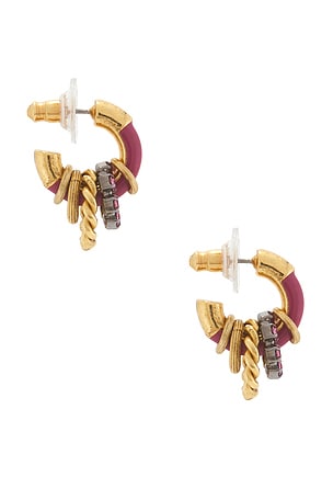 Elizabeth Cole Yarra Earrings in Pink