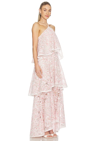 ELLIATT Valencia Tiered Gown in Pink