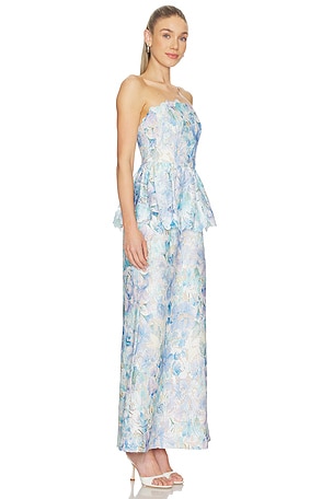 ELLIATT Kalissa Peplum Gown in Baby Blue