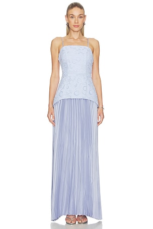 ELLIATT Lacy Strapless Gown in Blue