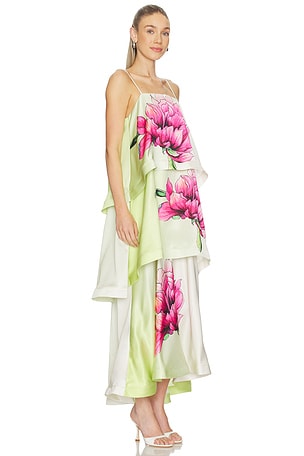 ELLIATT Elisia Tiered Gown in Green