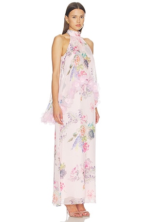 ELLIATT Millie Tiered Gown in Pink. Size M. Also