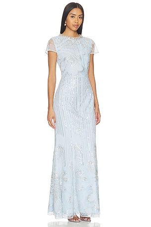 ELLIATT Anabelle Cap Sleeve Gown in Baby Blue