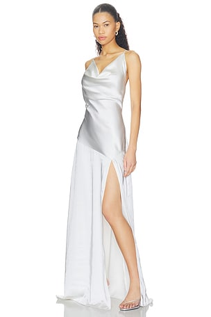 ELLIATT Erielle Cowl Neck Gown in White