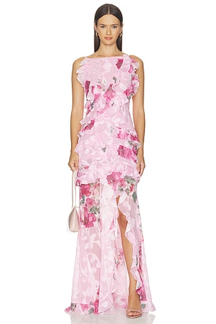 Eleanora Sleeveless Ruffle Gown ELLIATT