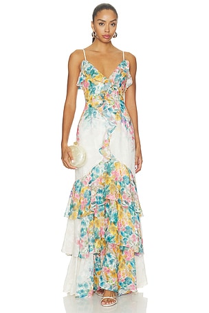 Clementina With Ruffle Detailing Maxi Dress ELLIATT