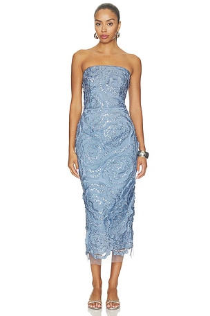 Elisa Strapless Midi Dress ELLIATT