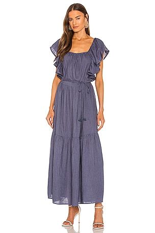 chinese dress ladies Eloise maxi dress (DOVE GRAY) – Suzy Clothing main image 1