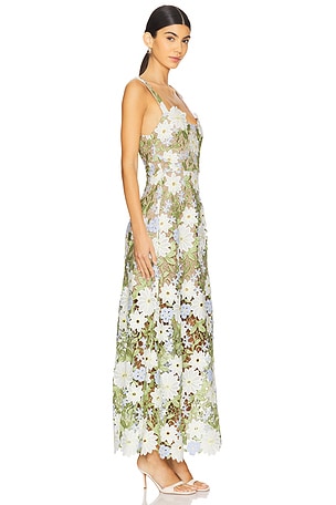 ELLIATT Flora Midi Dress in Green