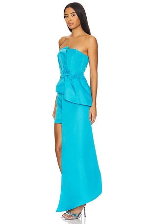 ELLIATT Alice Bow Dress in Teal