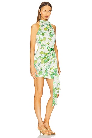 ELLIATT Tess Halter Mini Dress in Green