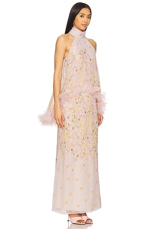 ELLIATT Tulsia Cape Maxi Dress in Pink