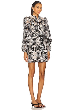 ELLIATT Jolie Long Sleeve Mini Dress in Black