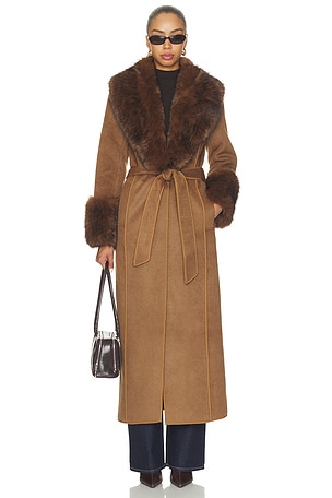 Veldra Fur Panel Coat ELLIATT