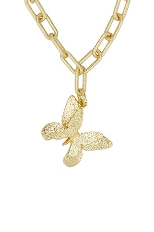 EMMA PILLS Butterfly Effect Necklace in Metallic Gold