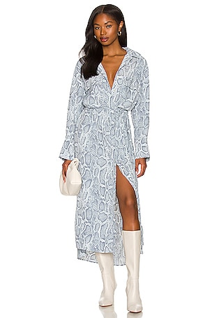 Grey snakeskin shirt dress hotsell