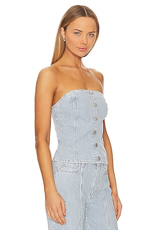 Ena Pelly Diana Denim Bustier in Blue