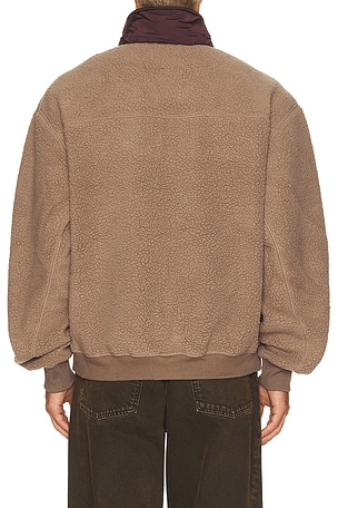Entire Studios System Half Zip Fleece in Brown