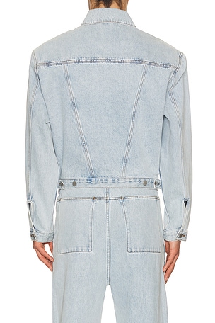 Entire Studios Shrunken Denim Jacket in Blue