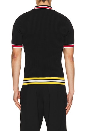 Entire Studios Ribbed Polo in Black