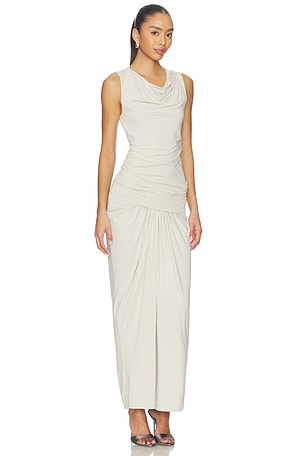 Entire Studios Drape Dress in Light Grey