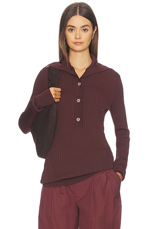 High Neck Henley Top Entire Studios