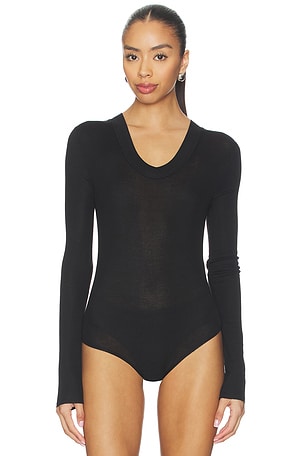 Entire Studios Circle Neck Bodysuit in Black. Size XS. Also