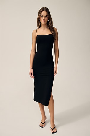 Strappy Side Slit Dress Enza Costa