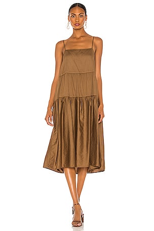 enza costa cotton tiered dress Enza Costa Cool Cotton Strappy Tiered Dress