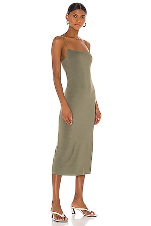 Enza Costa X REVOLVE Strappy Side Slit Dress in Green