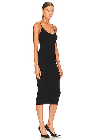 Enza Costa Silk Knit Essential Dress in Black