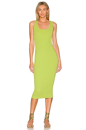 Enza Costa Puckered Knit Dress in Lime | REVOLVE Enza Costa Puckered Knit Dress in Lime | REVOLVE