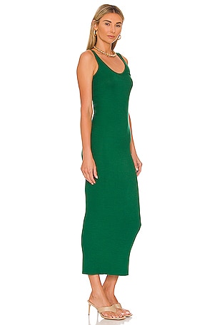 Enza Costa Knit Maxi Dress in Green