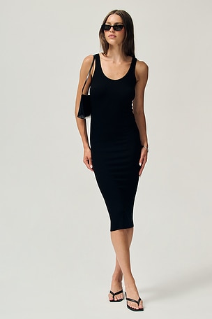 Silk Knit Tank Midi Dress Enza Costa