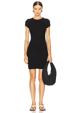 Silk Rib Cap Sleeve Mini Dress Enza Costa