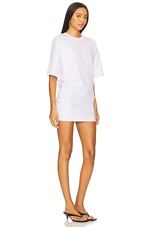 Enza Costa Curve Mini Dress in White