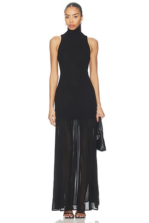 Airy Halter Turtleneck Dress Enza Costa