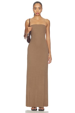 Silk Rib Strapless Fluid Dress Enza Costa