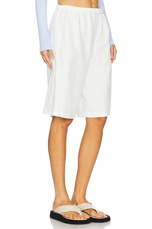 Enza Costa Twill Bermuda Short in White