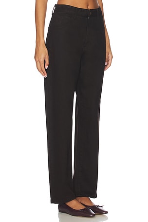 Enza Costa Easy Straight Leg in Brown. Size 2 / M. Also