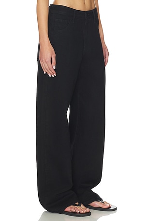 Enza Costa Relaxed Straight Leg Jean in Black. Size 3 / L. Also