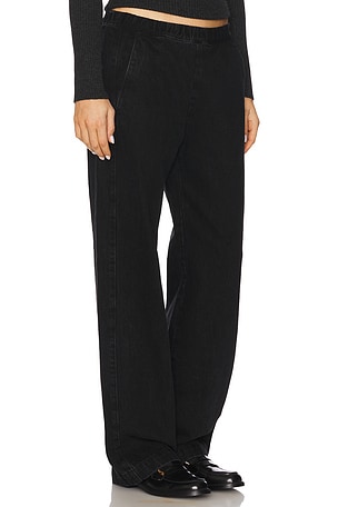 Enza Costa Denim Everywhere Pant in Black